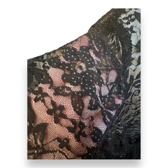 Women’s torrid 3 Black Lace Babydoll With Gold Weave 22 24 3XL 3X XXXL - Picture 7 of 9